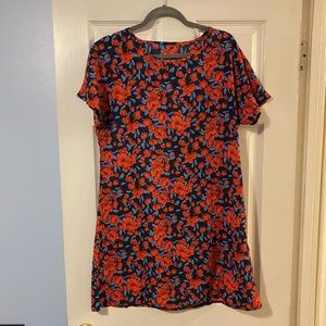 Shein floral shift dress L